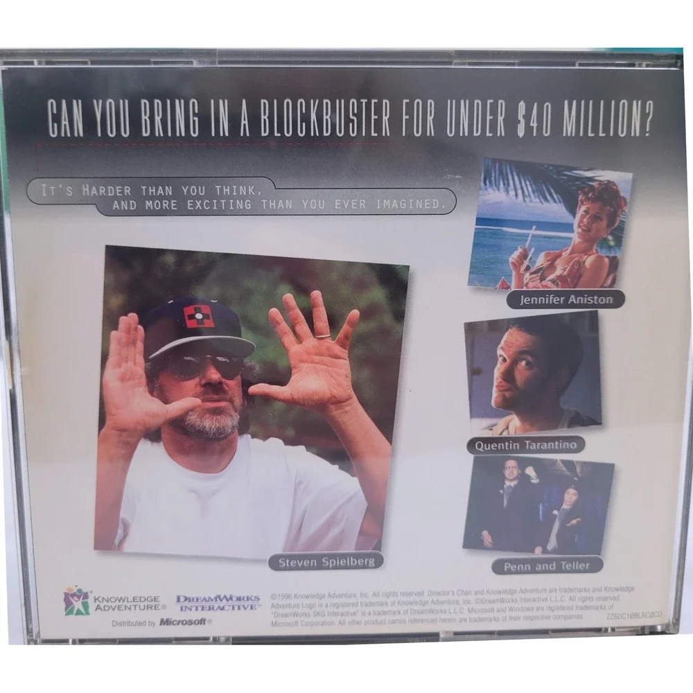 Steven Spielbergs Directors Chair PC CD ROM 1996 Retro Vintage Game 3 Discs